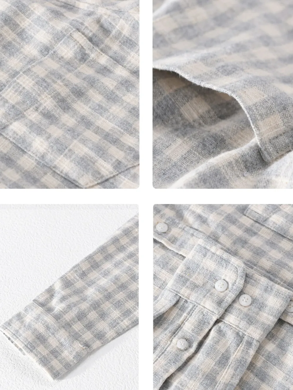 Men's Plus Size Gingham Check Button-Up Shirt, image 4