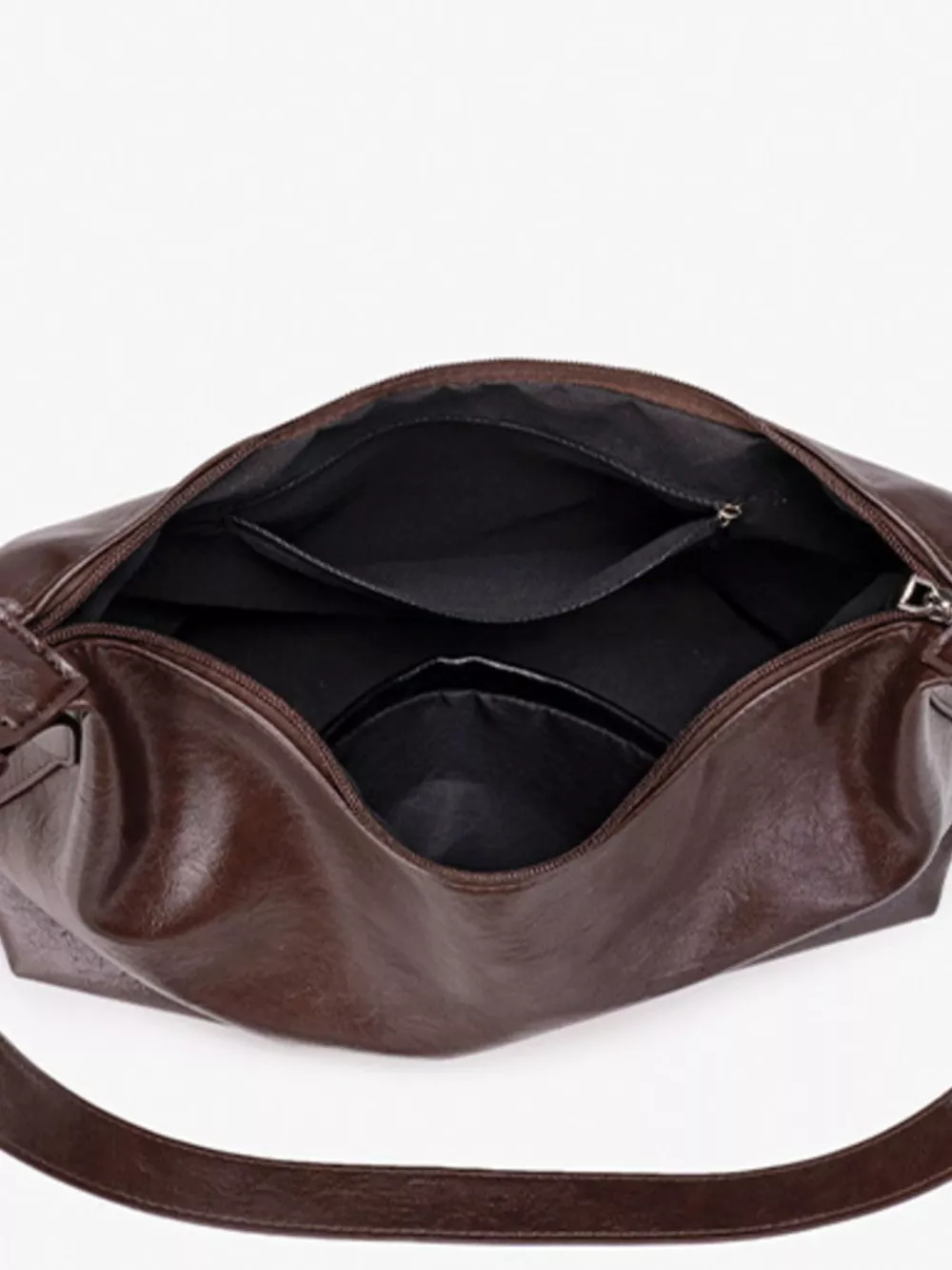PU Leather Hobo Crossbody Bag with Adjustable Strap, image 8