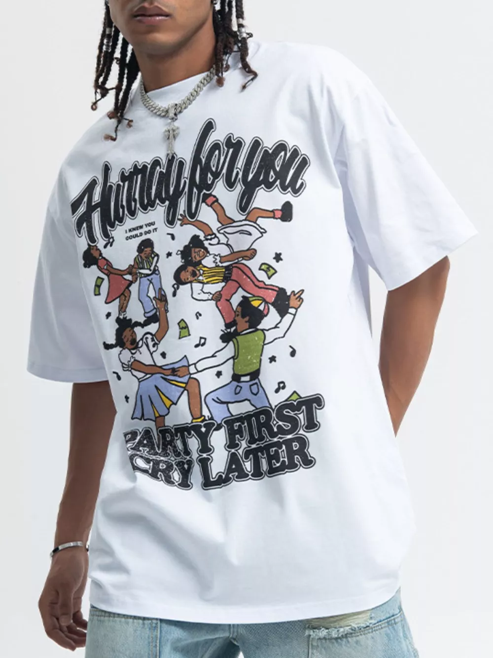 Men's Graphic Round Neck Short Sleeve T-Shirt, image 3