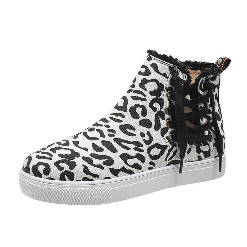 Lace-Up Round Toe Canvas Boots with Side Zip, image 11
