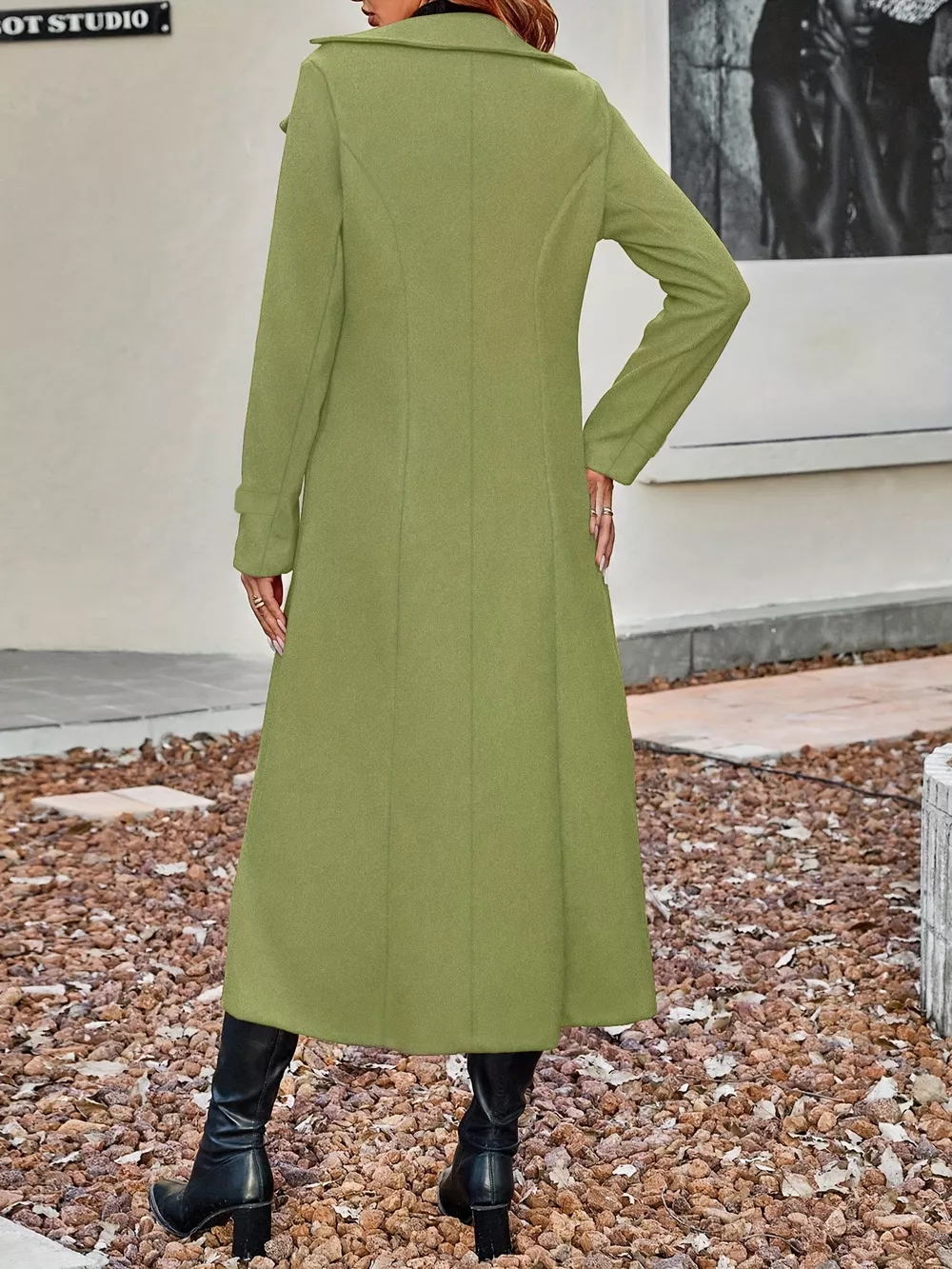 Double-Breasted Longline Coat, image 16