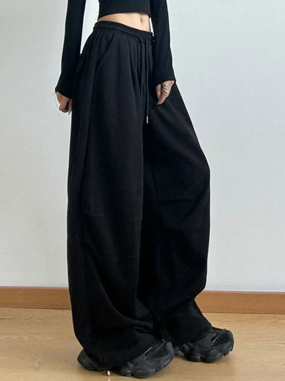 Drawstring Wide Leg Pants, image 9