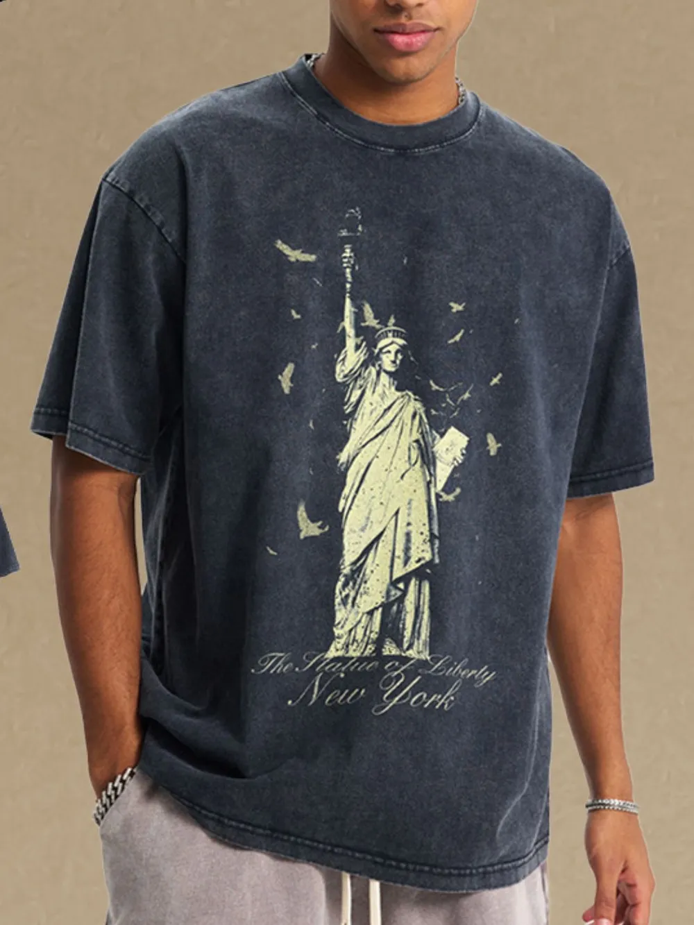 Men's Graphic Round Neck Half Sleeve T-Shirt, image 3