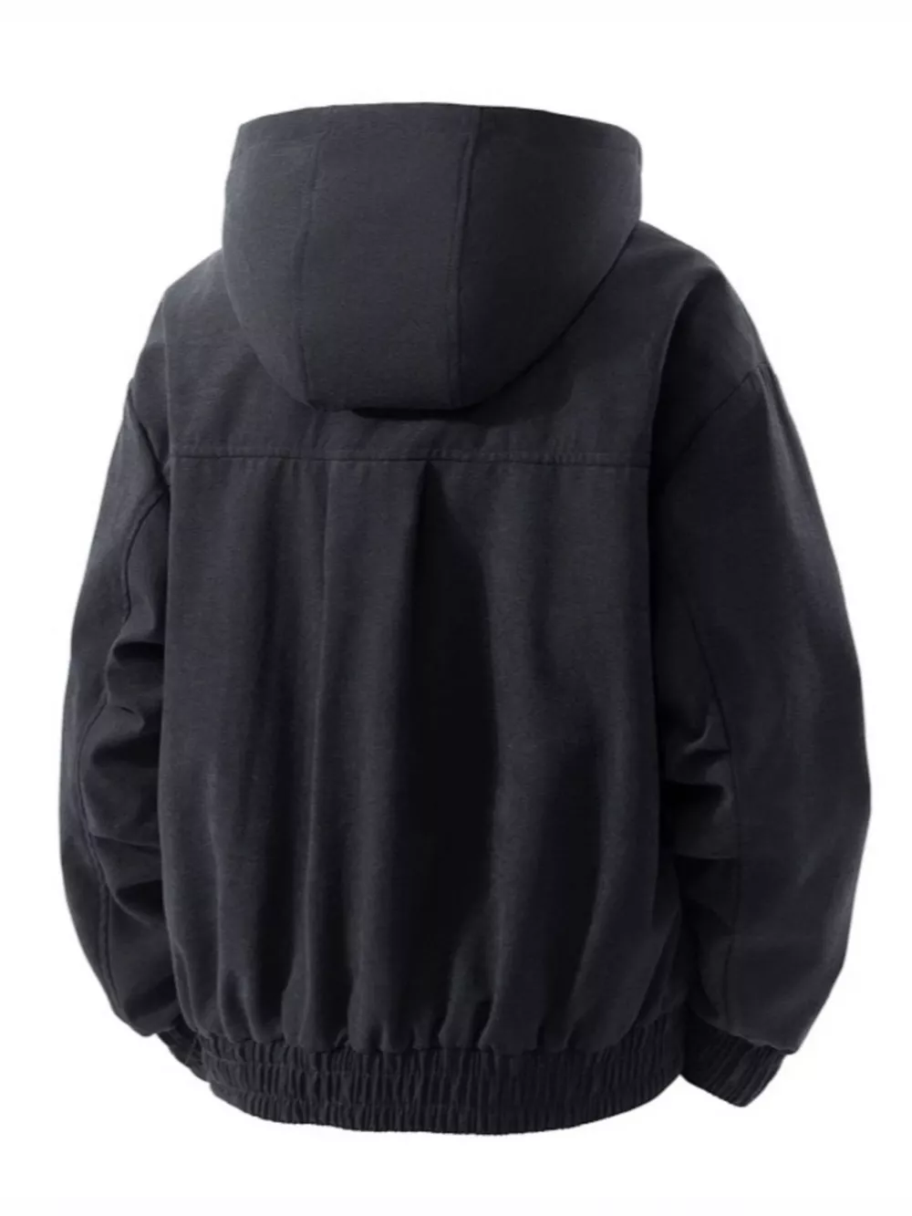 Men's Plus Size Zip Up Hooded Bomber Jacket, image 2