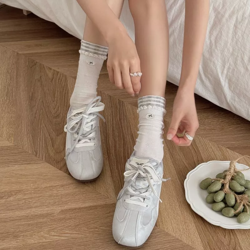 Breathable Cotton Casual Crew Socks Set, image 8