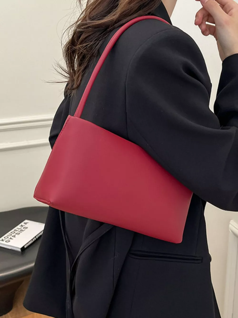 Leather Rectangular Shoulder Bag, image 3