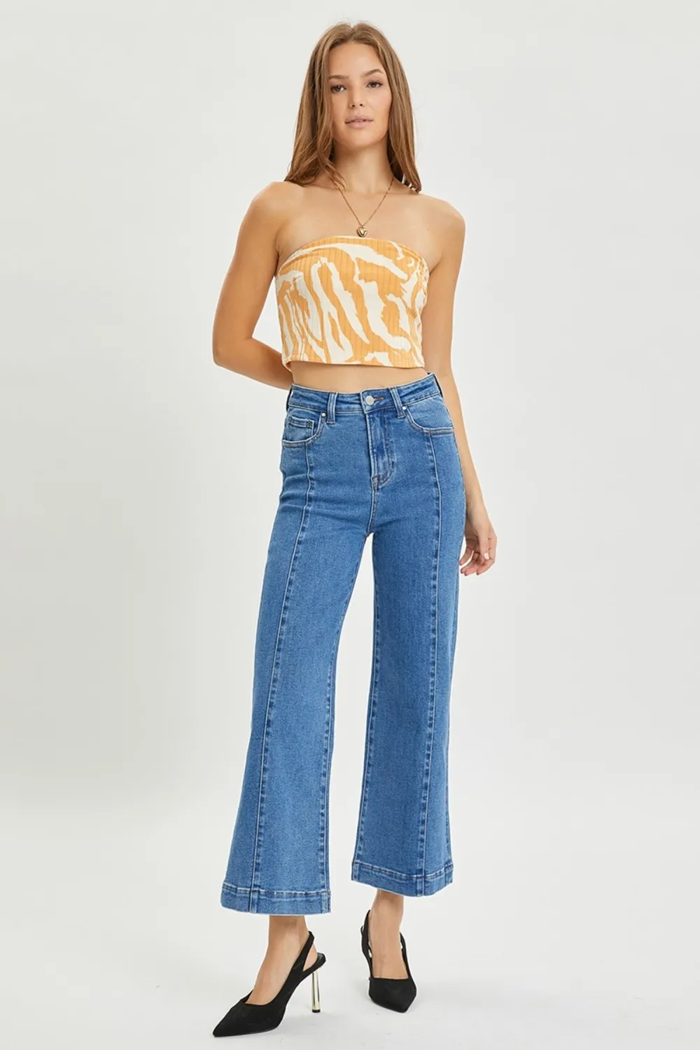 Full Size High Rise Wide Leg Jeans, image 3