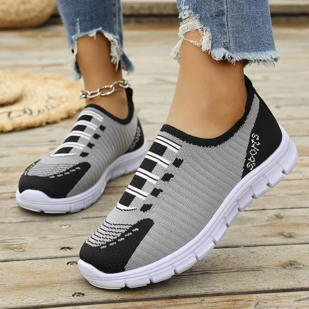 Mesh Round Toe Sneakers, image 3
