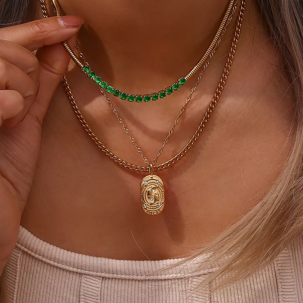 18K Gold-Plated Oval Zodiac Pendant Necklace, image 2