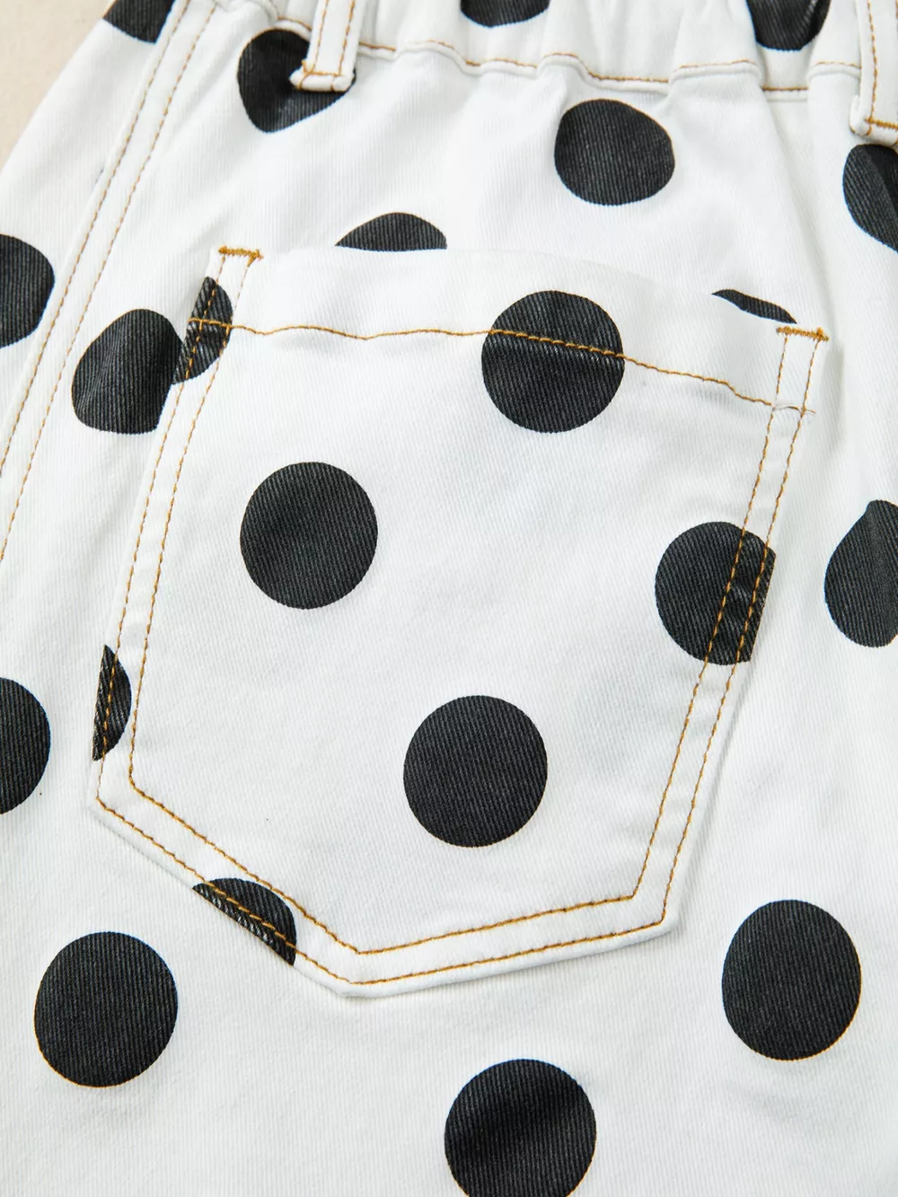 Polka Dot High-Waisted Jeans, image 10