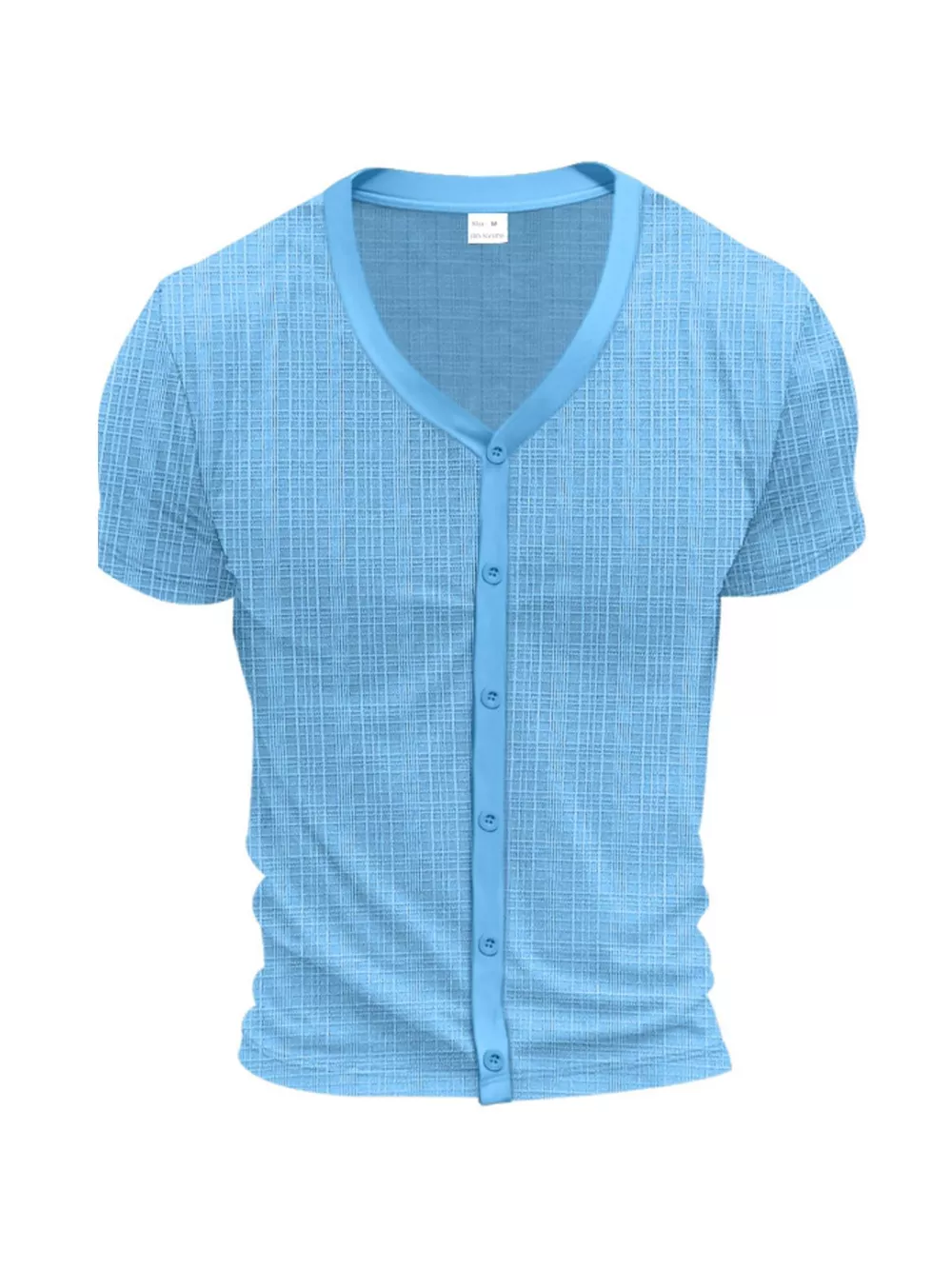 Men's Full Size V-Neck Button-Down Top Plus Size, image 8