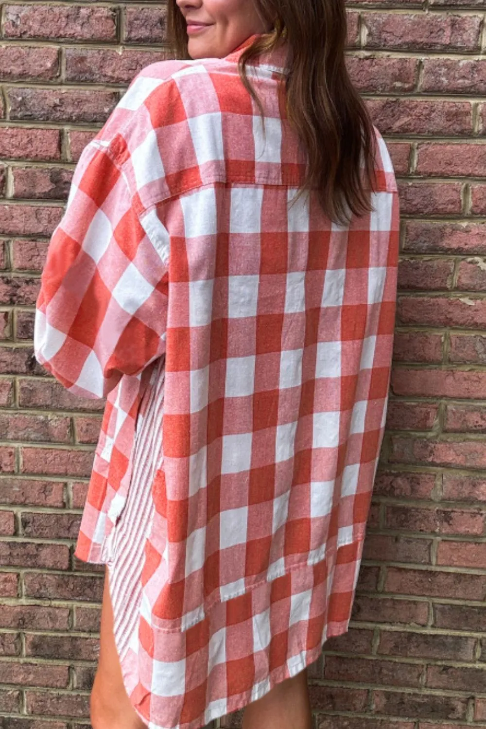 Plaid Collared Neck Long Sleeve Shirt Dress, image 11