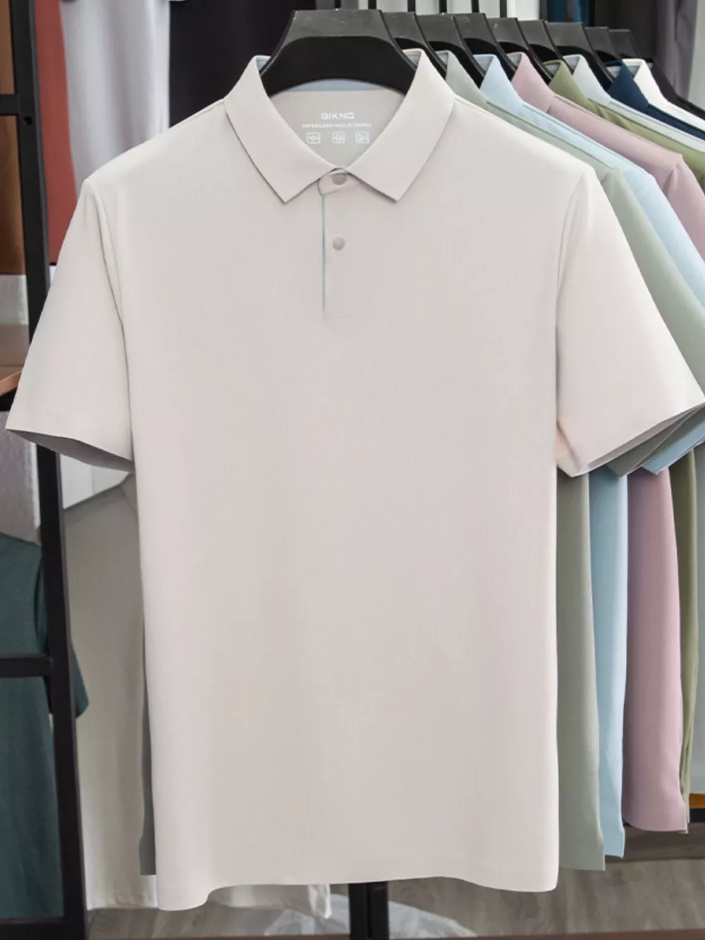 Men's Plus Size Button Detail Short Sleeve Polo