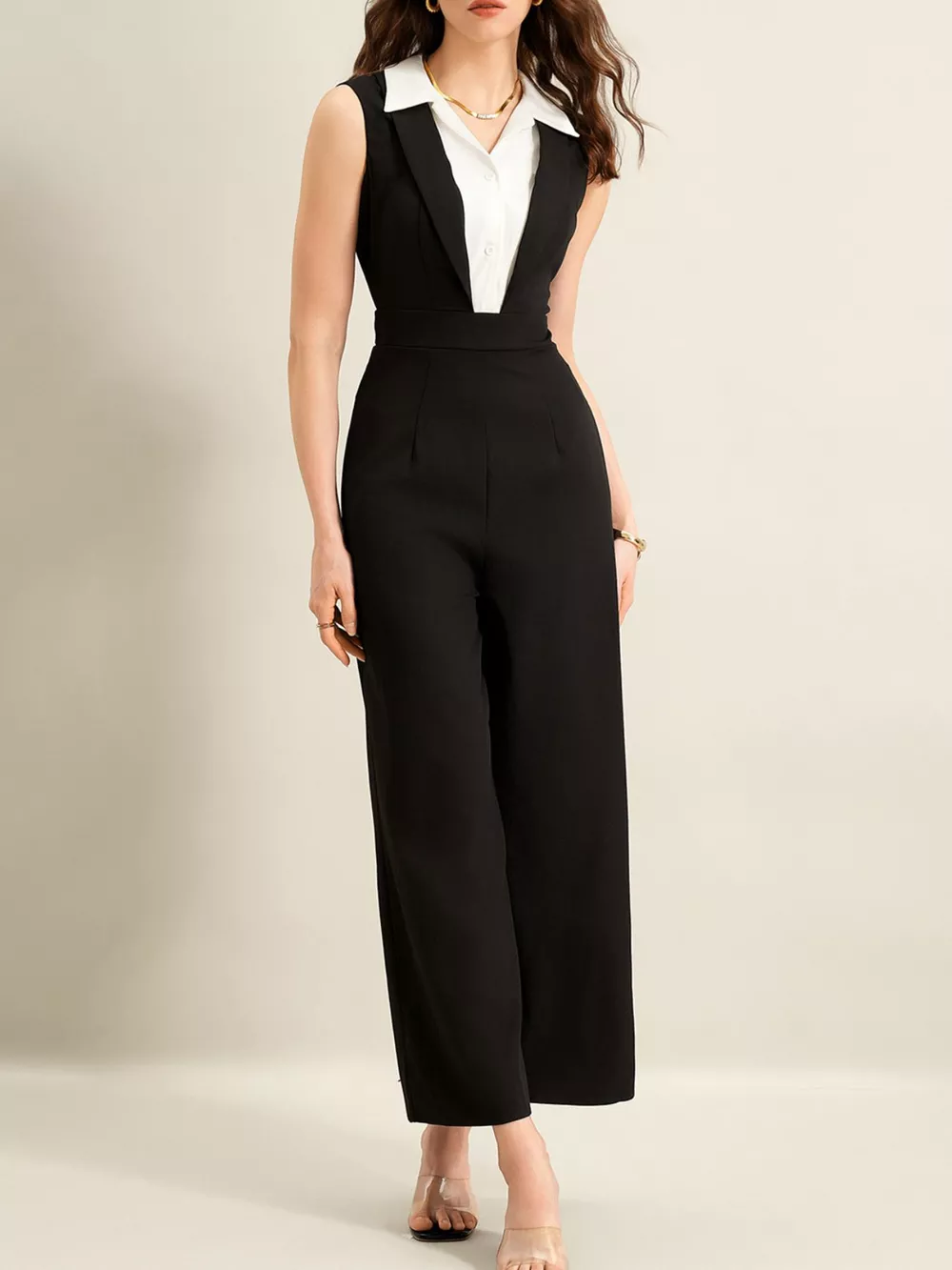 Sleeveless Wide Leg Jumpsuit, image 3