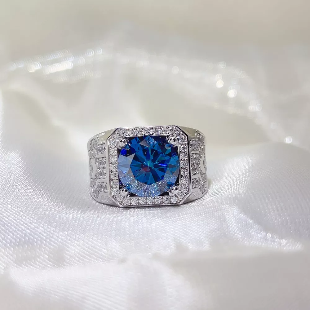 5 Carat 925 Sterling Silver Moissanite Ring, image 3