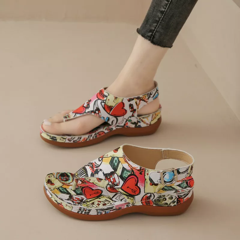 Toe Post Wedge Sandals, image 4