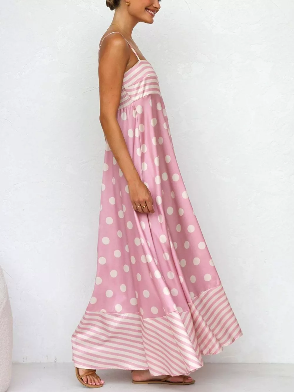 Printed Spaghetti Strap Maxi Dress, image 20