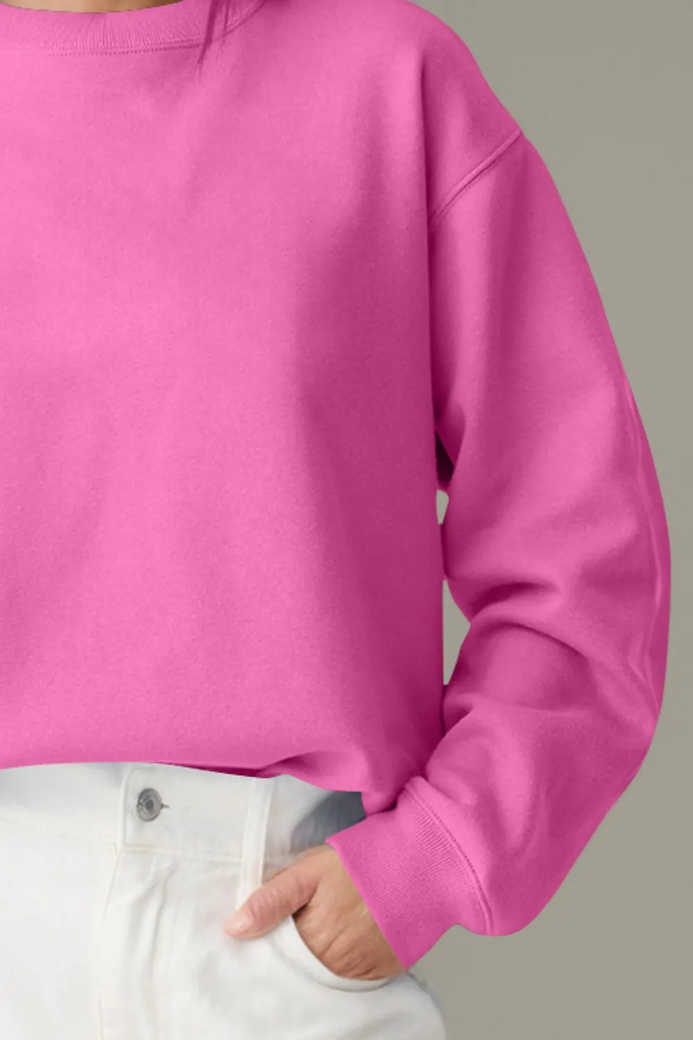 Round Neck Long Sleeve Sweatshirt, image 6