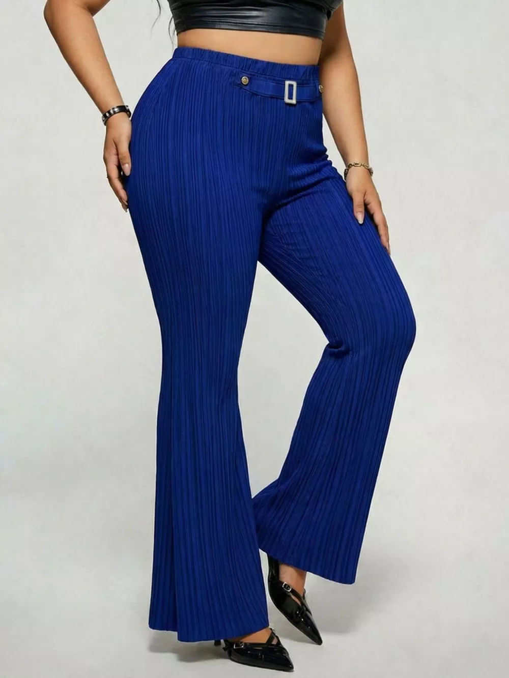 Plus Size High Waist Flare Pants, image 18