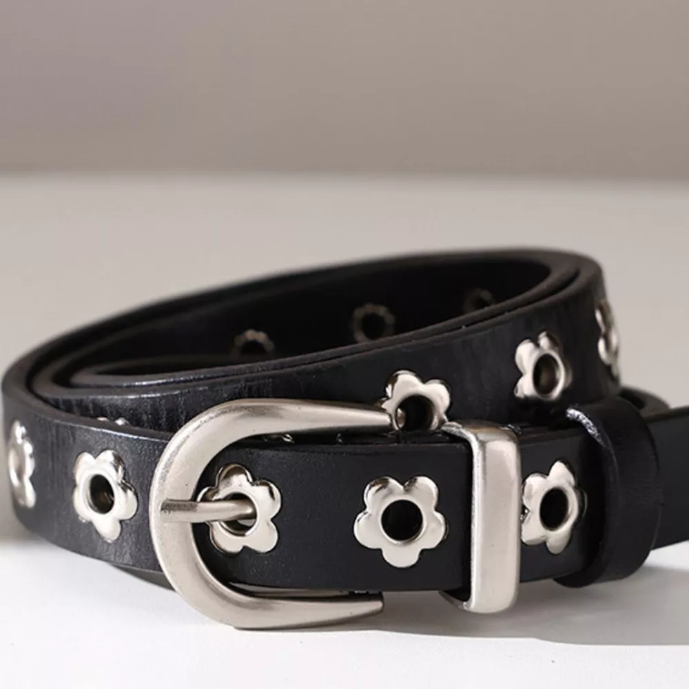 Floral-Embellished Belt