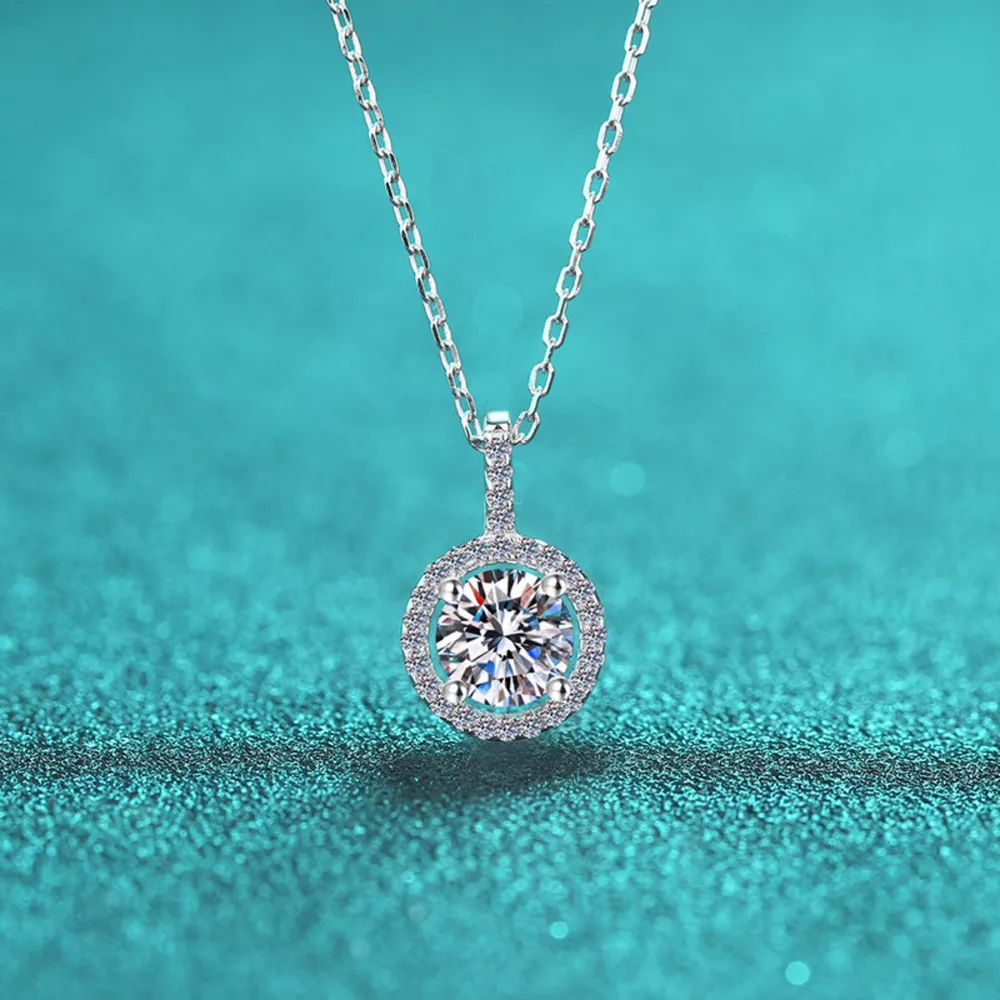 2 Carat Moissanite Pendant Necklace, image 2