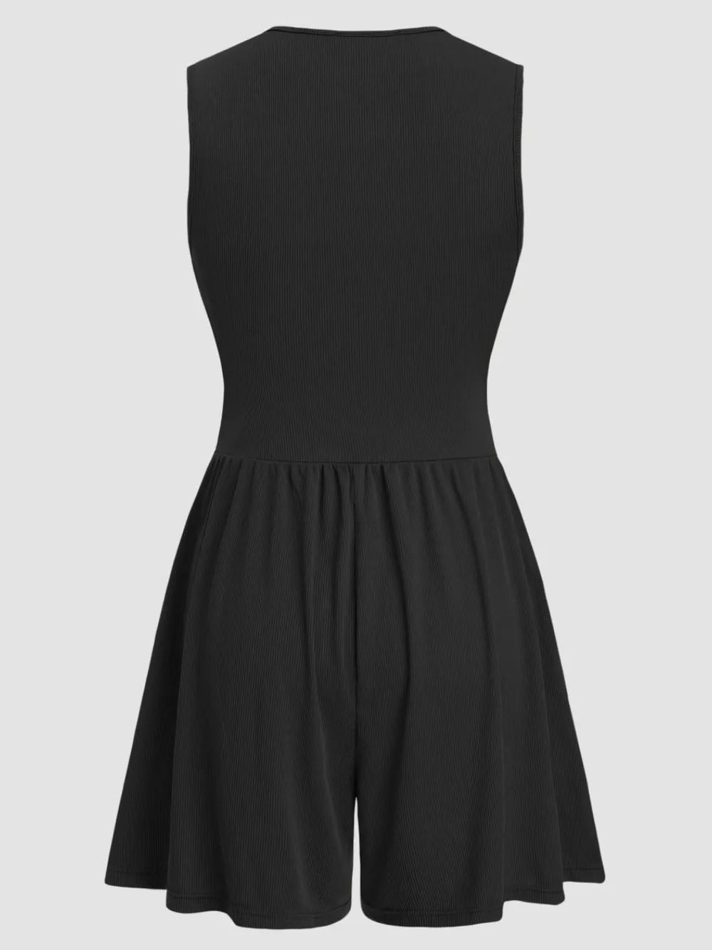 Ruched Plunge Sleeveless Romper, image 7