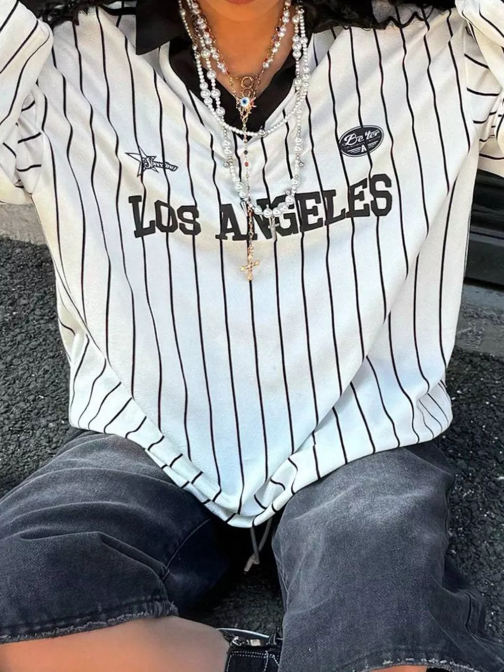 Los Angeles Striped Long Sleeve Top, image 4