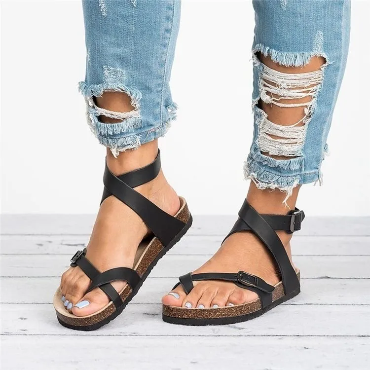 Toe Loop Flats Sandals, image 2