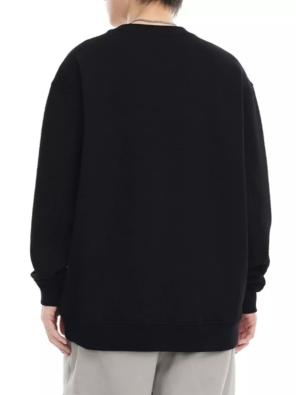 Men's Plus Size Crew Neck Sweatshirt with Pocket Detail, image 3