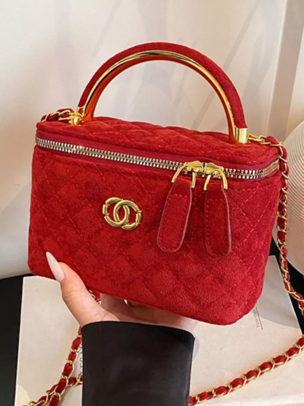 Quilted Top Handle Crossbody Bag, image 2