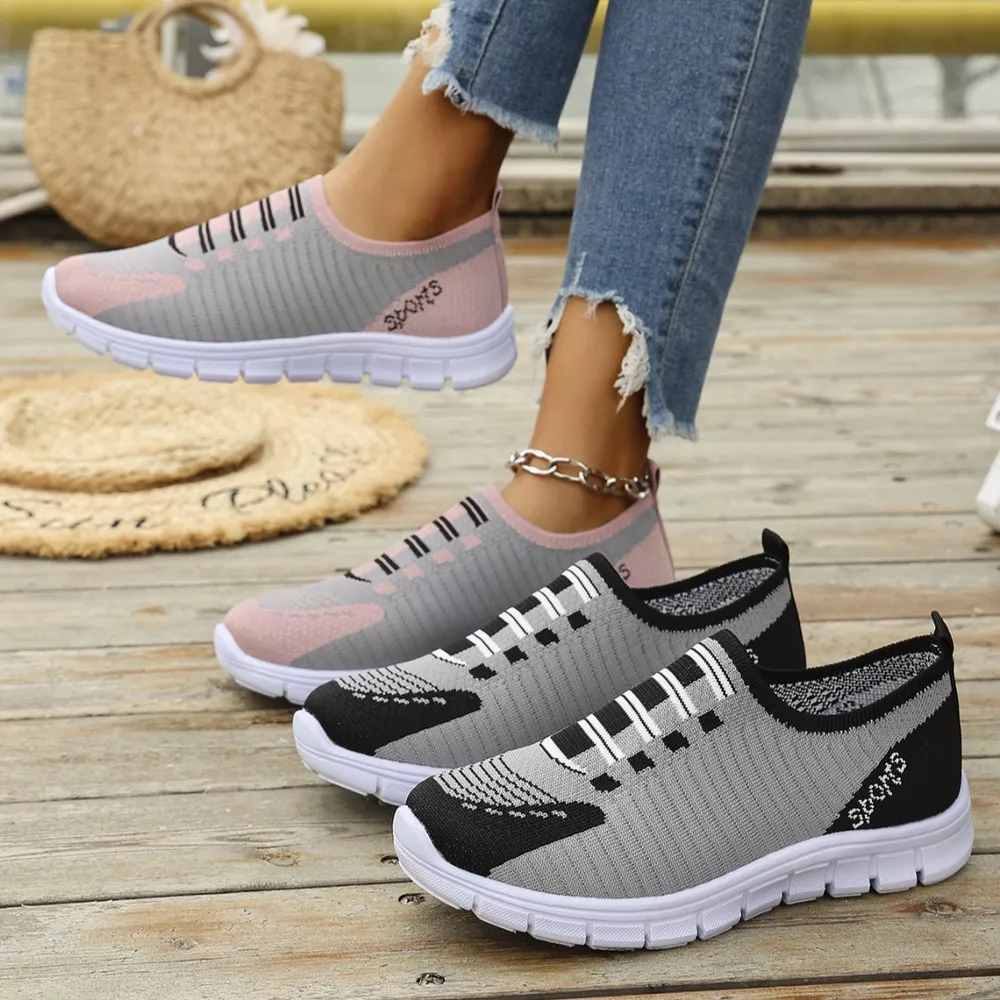 Mesh Round Toe Sneakers, image 2