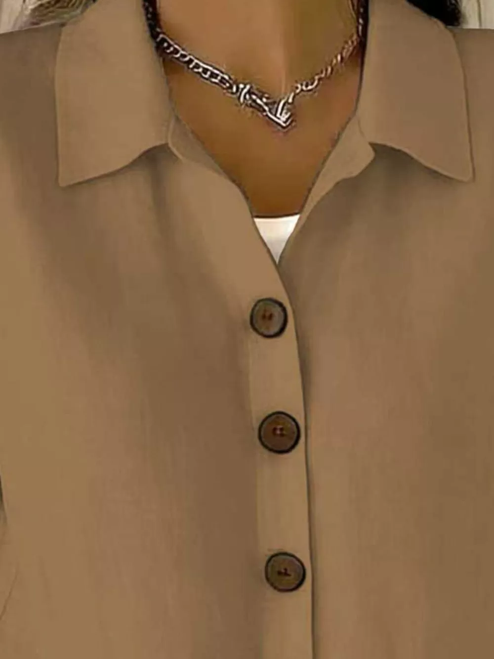 Full Size Button-Down Short Sleeve Shirt Plus Size, image 27