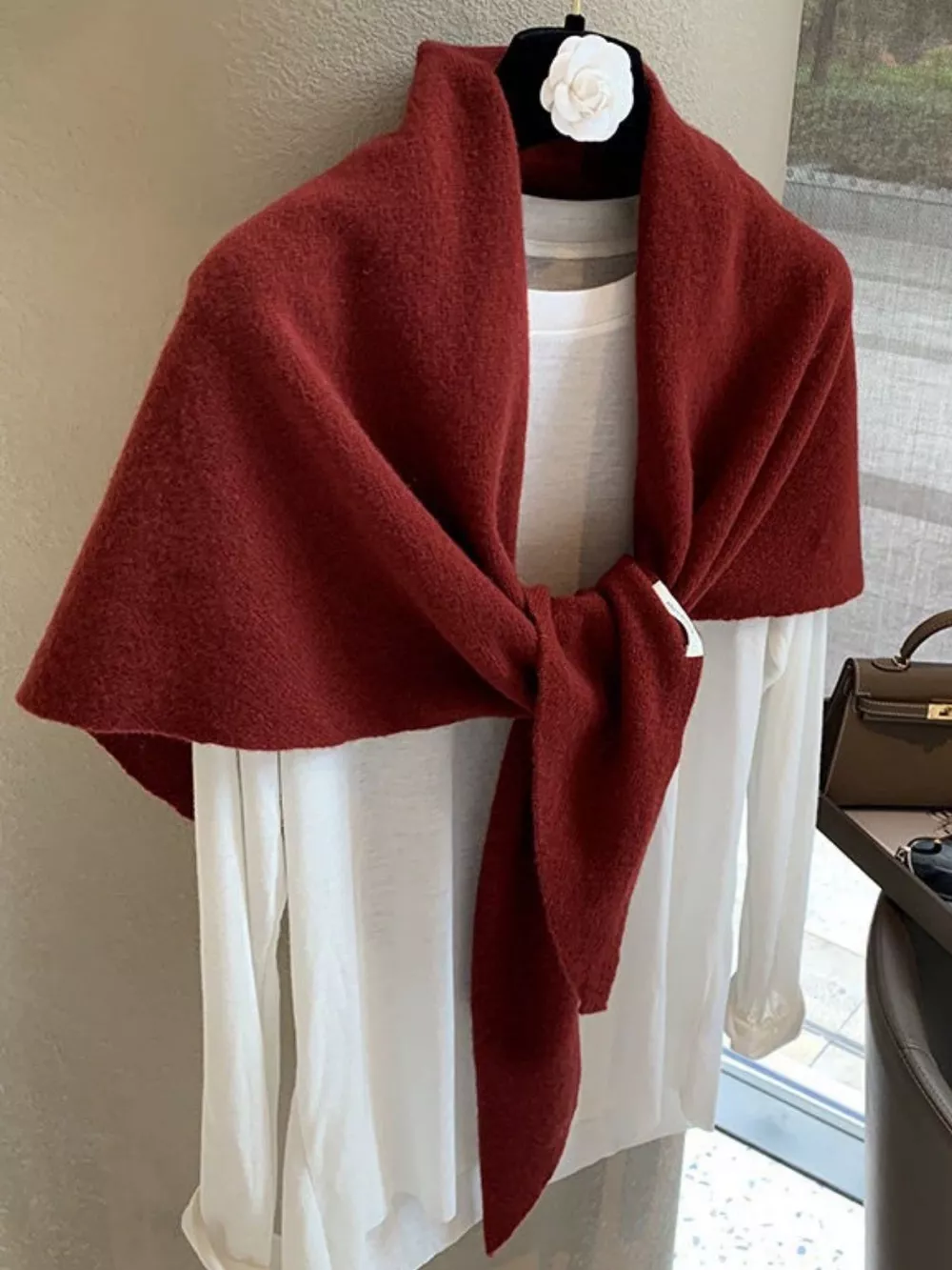 100% Wool Knit Scarf Shawl