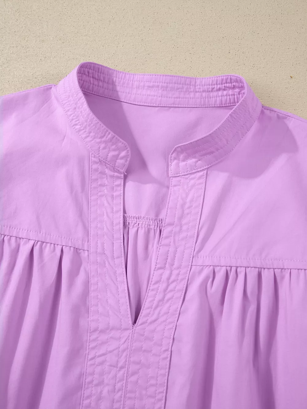 Notched Puff Sleeve Blouse, image 8