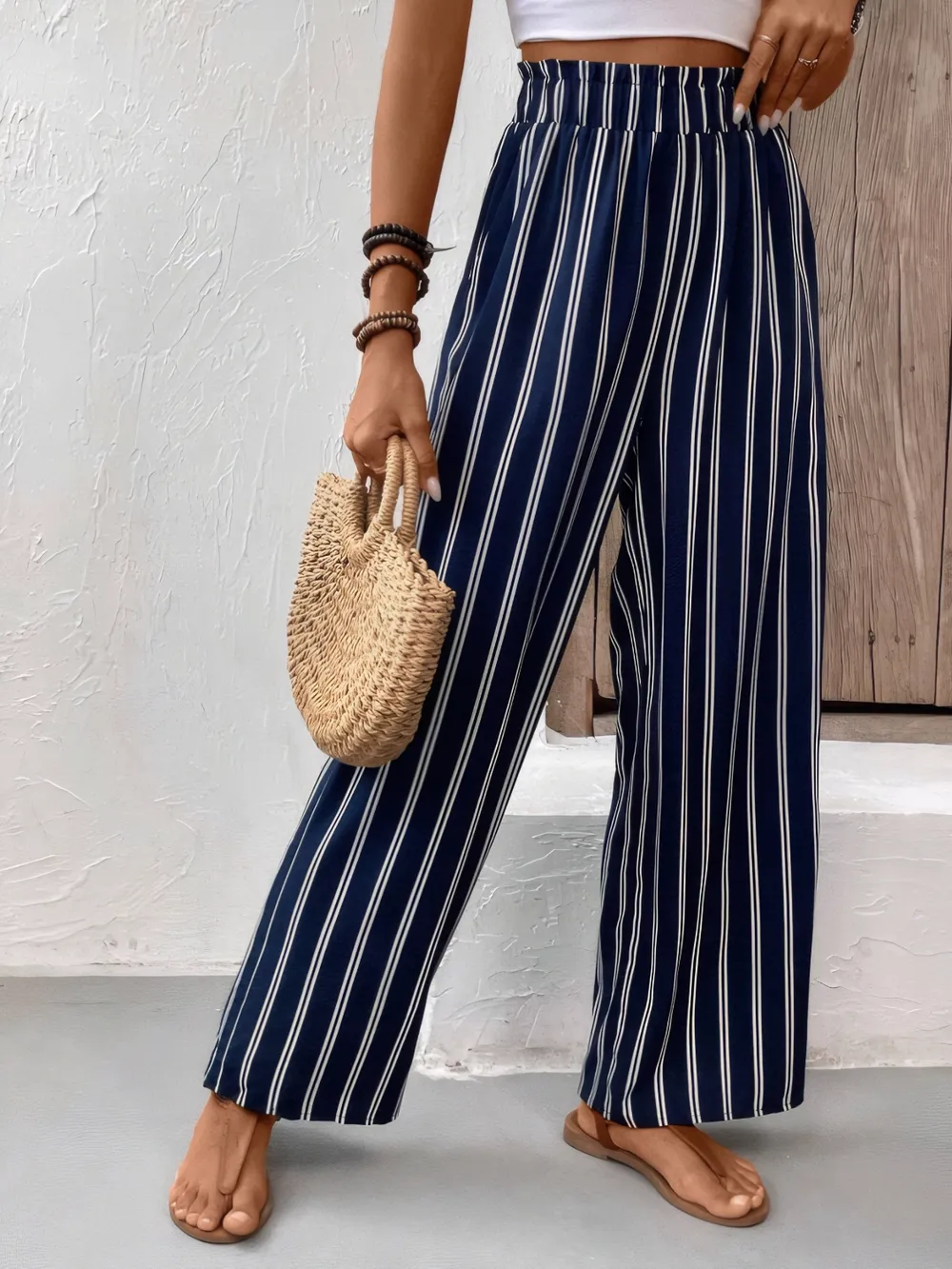 Striped Wide Leg Pants, image 2