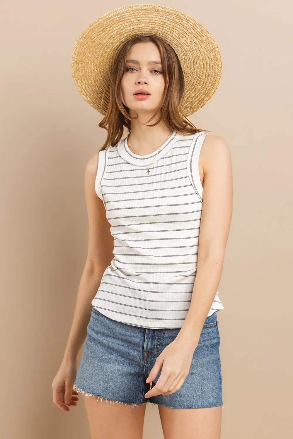 Ces Femme Striped Round Neck Tank, image 4