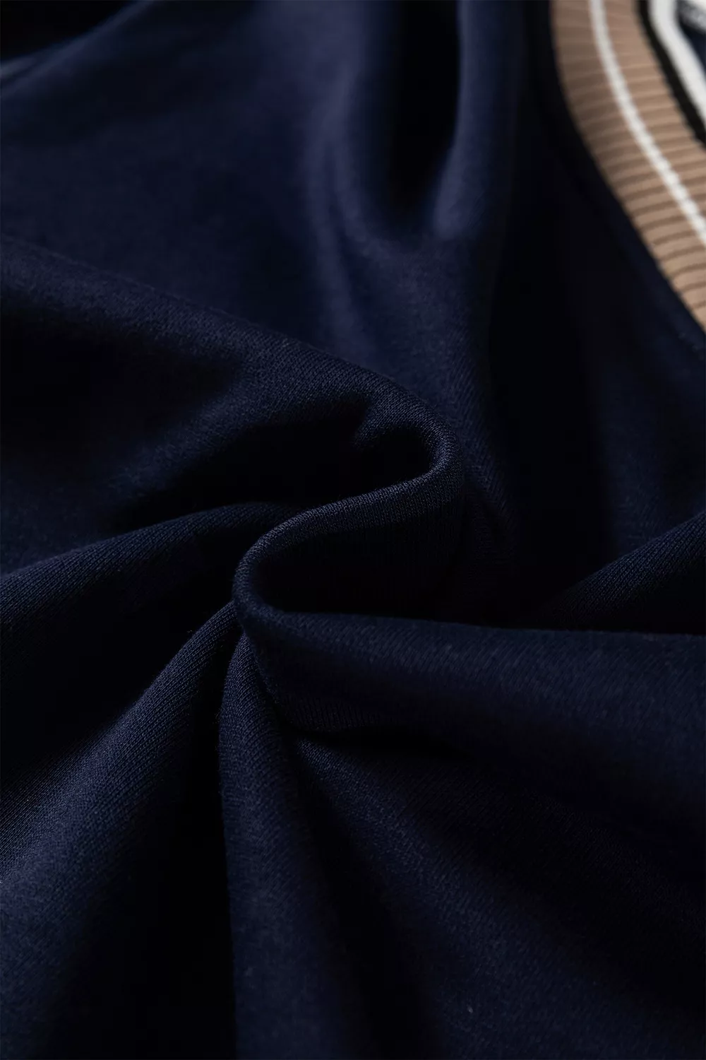 Contrast Striped Trim V Neck Sweatshirt, image 13