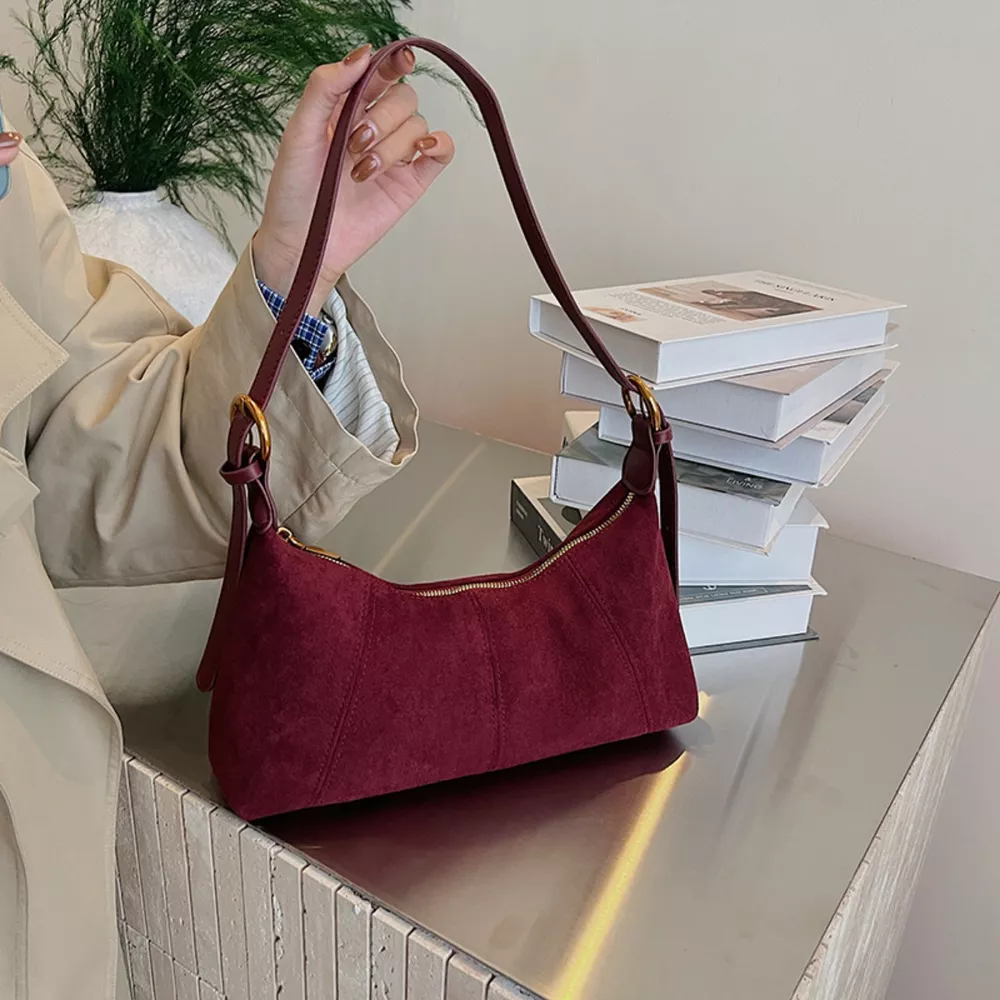Lightweight Solid Color Shoulder Bag, image 4