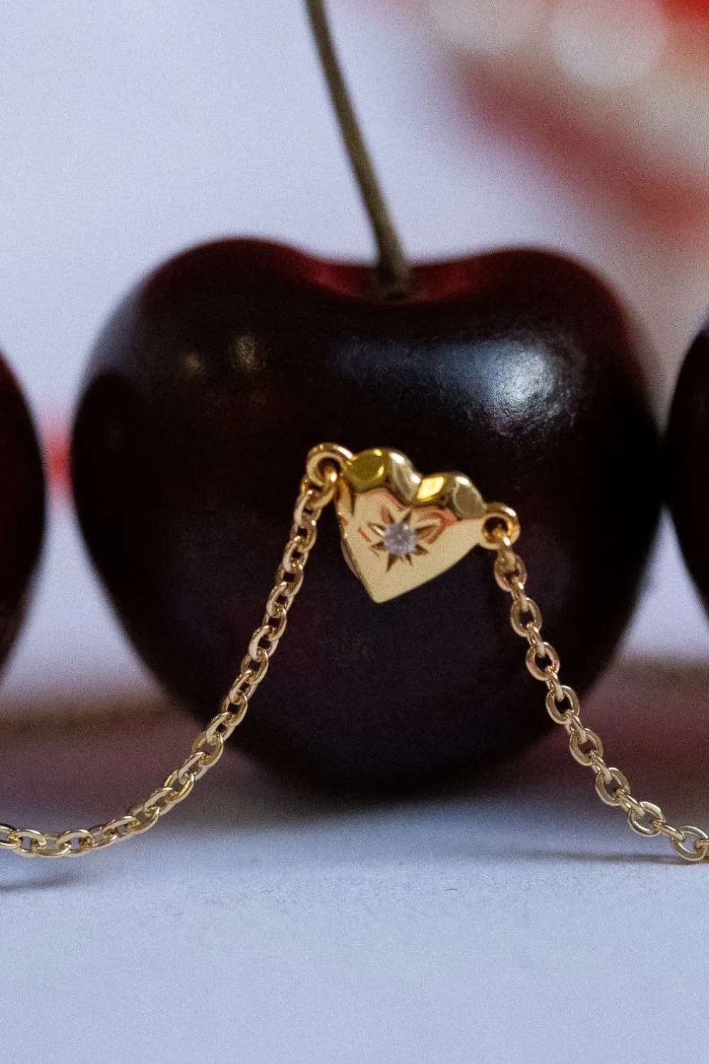 Zircon Heart Pendant Necklace, image 3