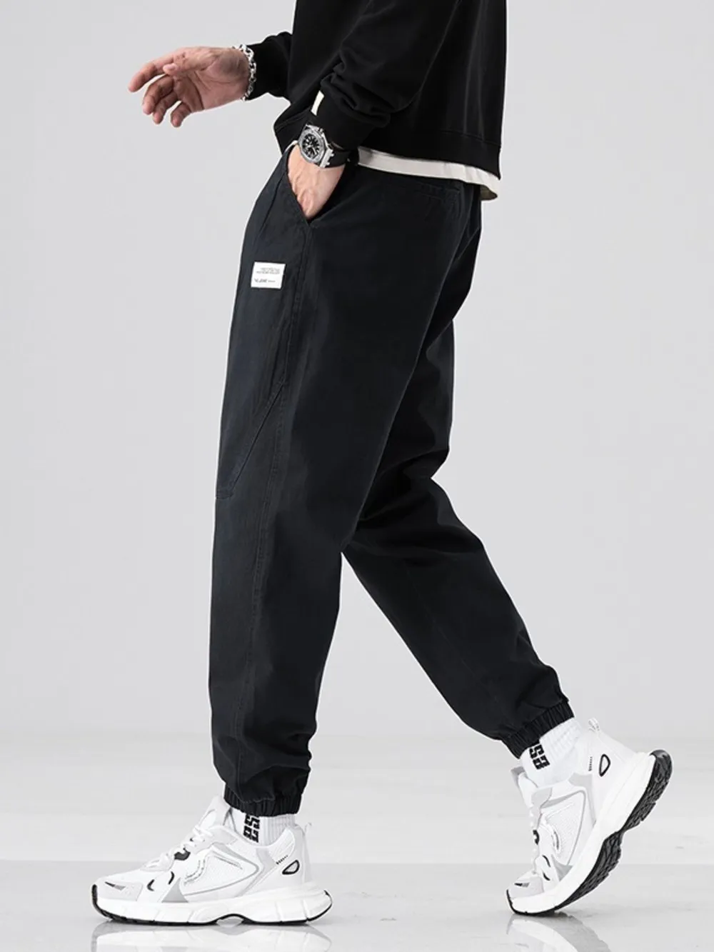Men's Plus Size Loose Fit Joggers, image 2