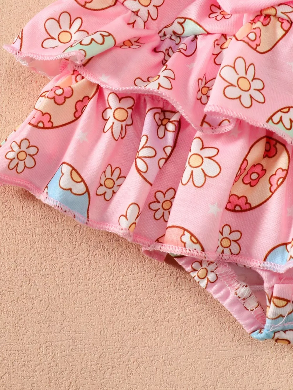 Children's Ruffled Trim Bodysuit and Skirt Set with Headband, image 6