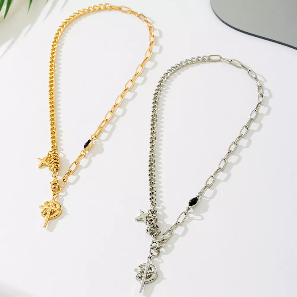 18K Gold-Plated Cross Pendant Necklace, image 2