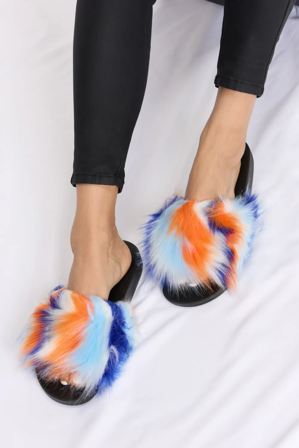 Plush Open-Toe Sandals, image 3