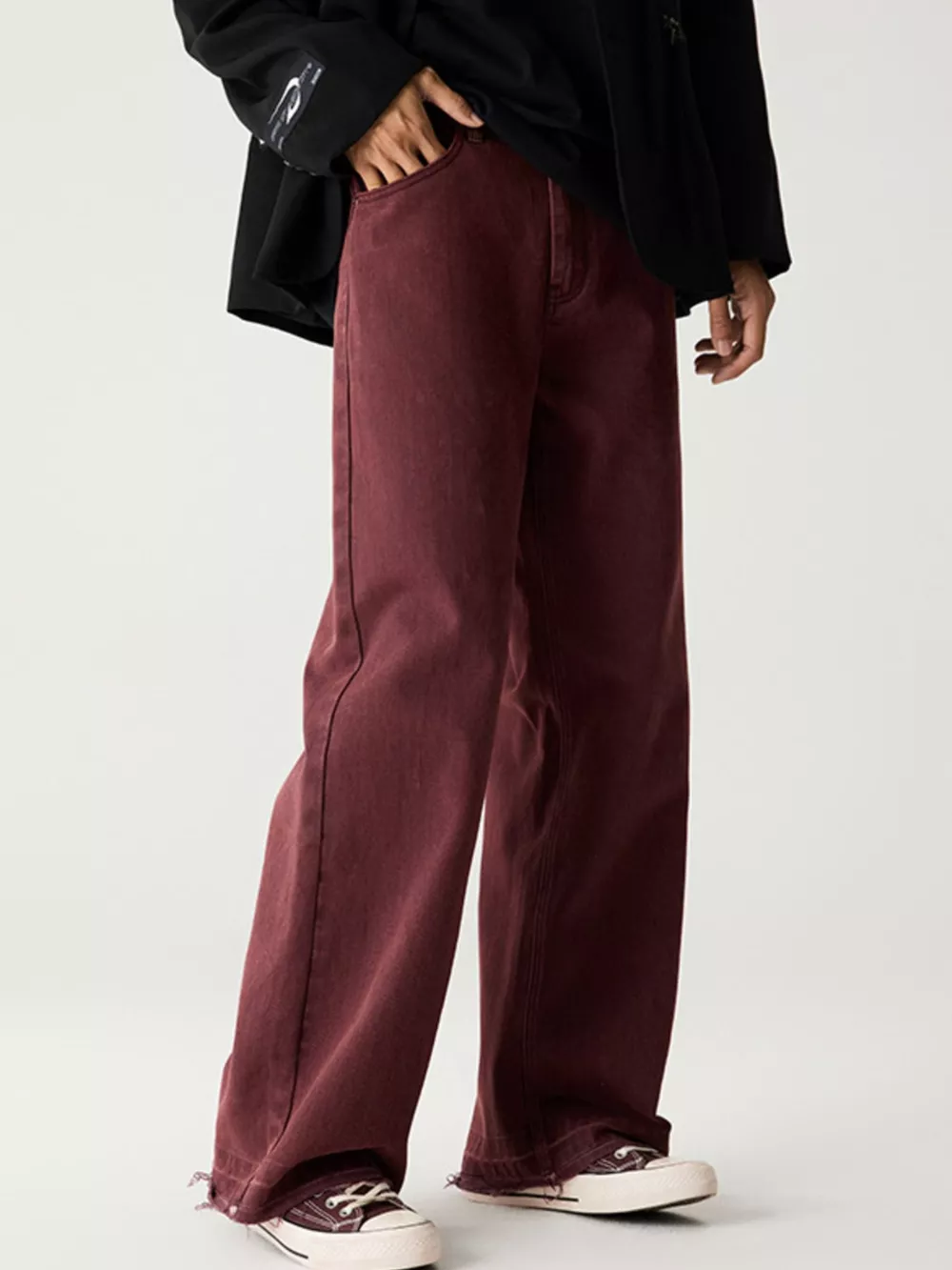Men's Wash Relaxed Fit Wide Leg Jeans