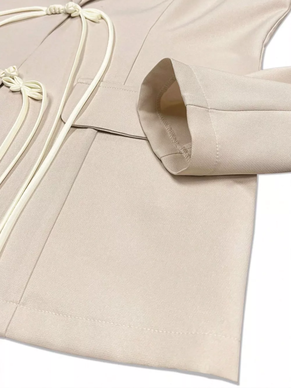 Chinese-Style Knot Lapel Collar Blazer, image 5