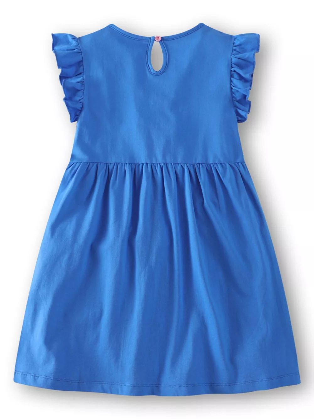 Children's Bird Applique Pocket Ruffle Sleeve Dress, image 5