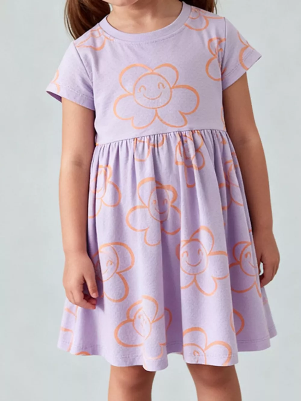 Children's Flower Print Casual Dress