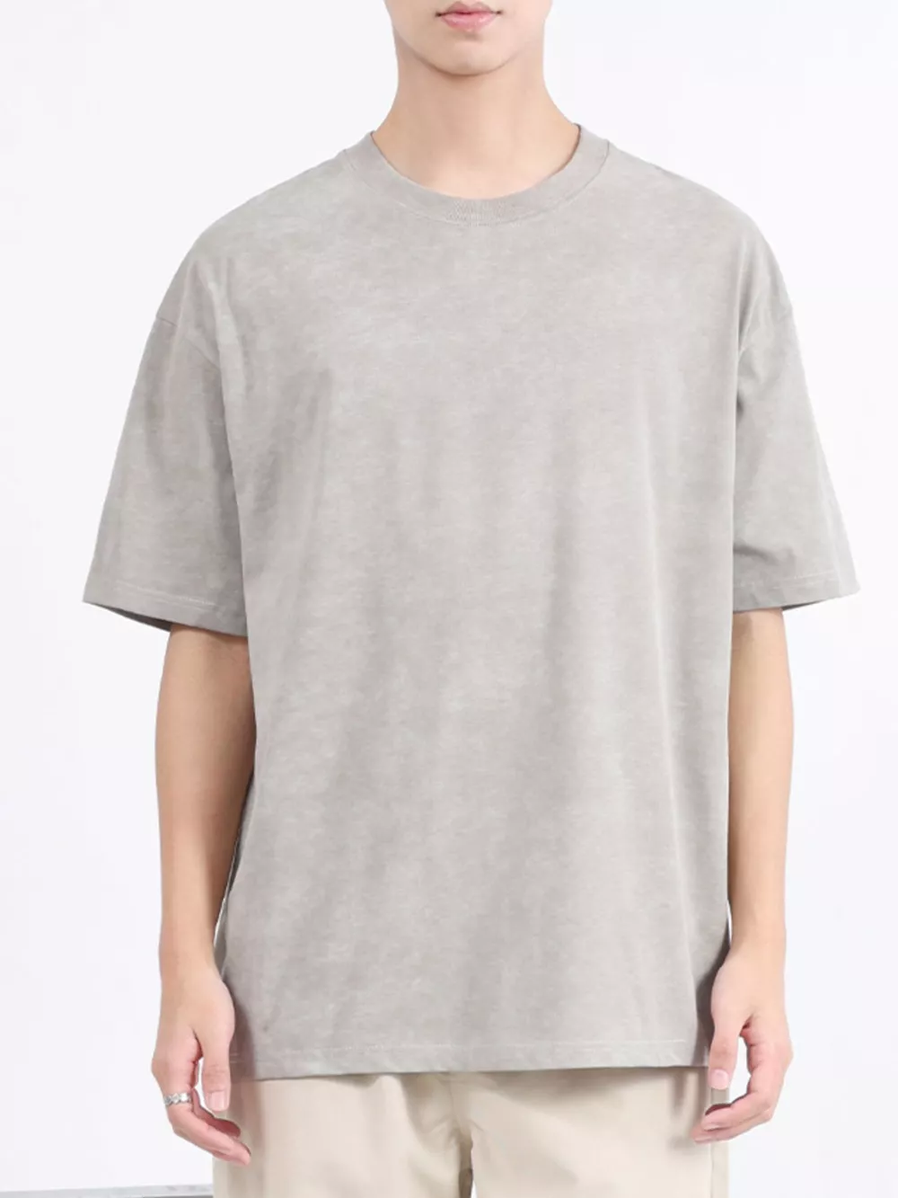 Men's Plus Size Round Neck Short Sleeve T-Shirt, image 5