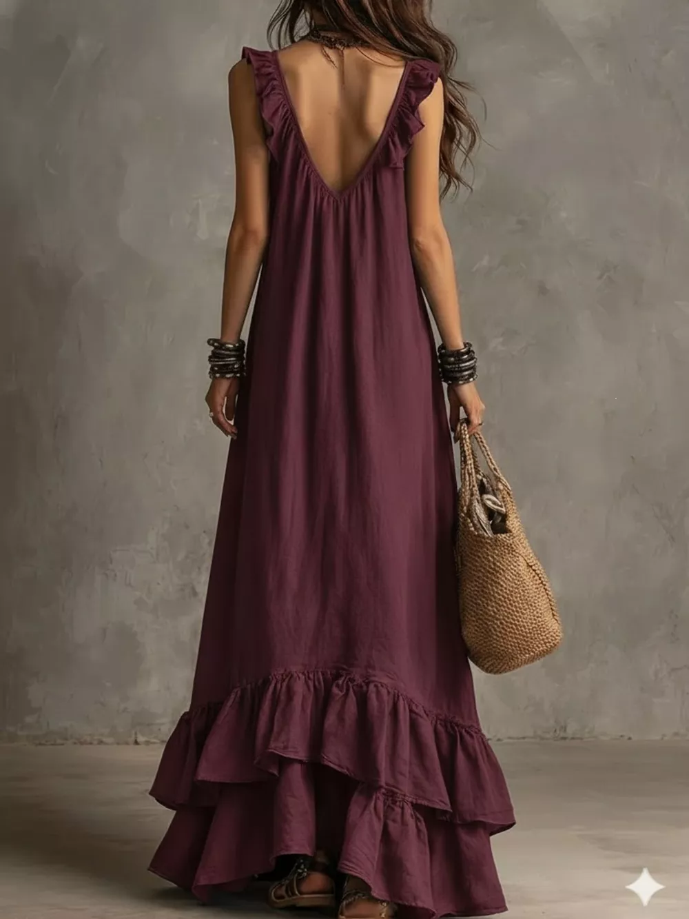 Ruffled Sleeveless Maxi Dress, image 10