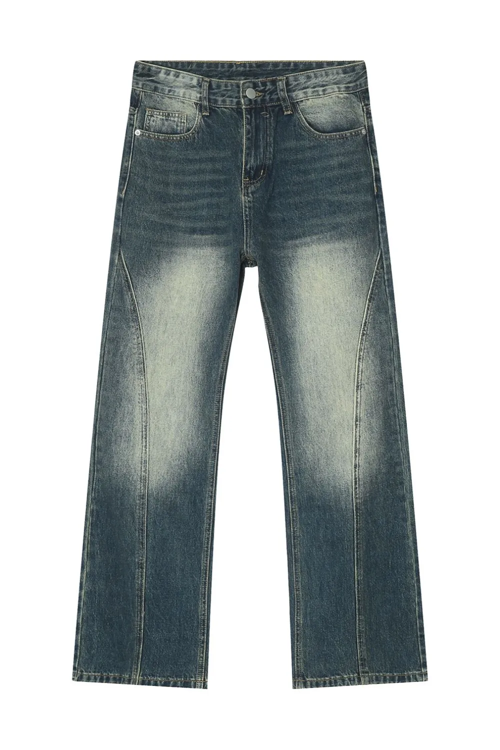 Decorative Seam Jeans with Pockets, image 5